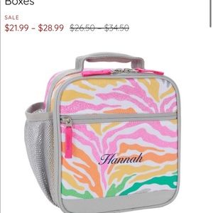 Mackenzie Rainbow Zebra Glitter Lunch Boxes CLASSIC SIZE